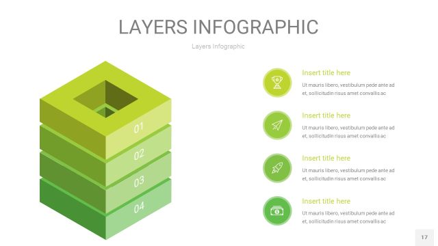 嫩绿色3D分层PPT信息图17