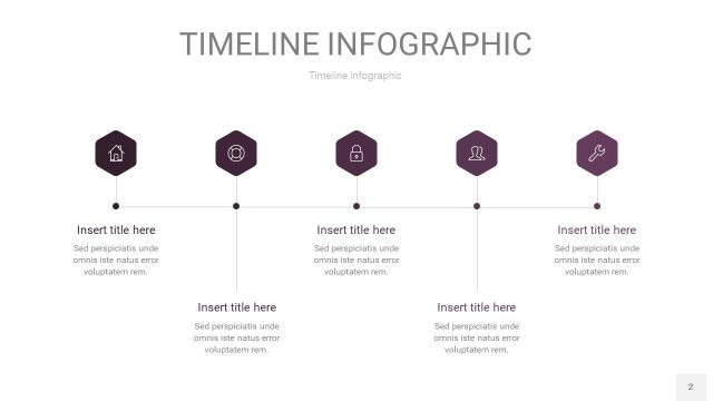 渐变紫色时间轴PPT信息图2