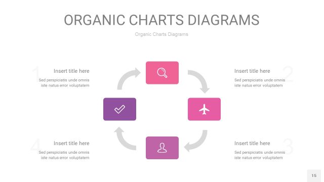 粉紫色循环PPT图表15