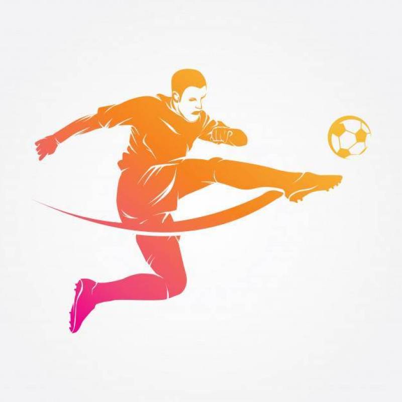 Soccer player logo vector silhouette
