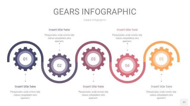 紫黄色齿轮PPT信息图17