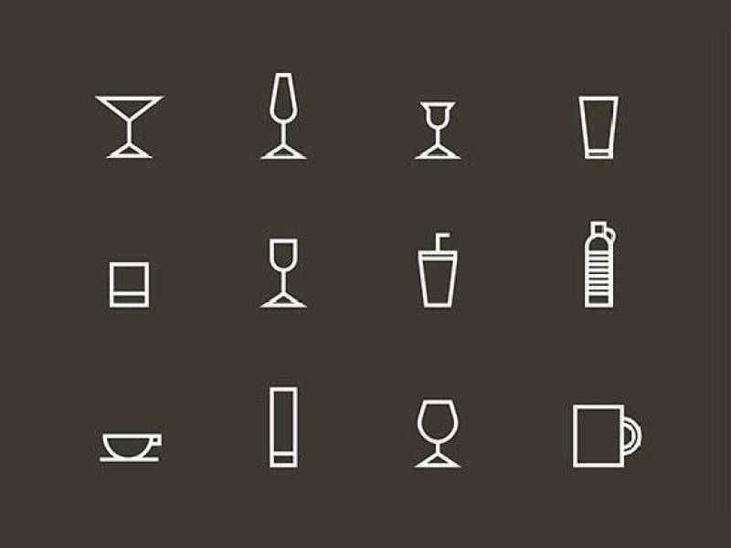 12 枚水杯图标