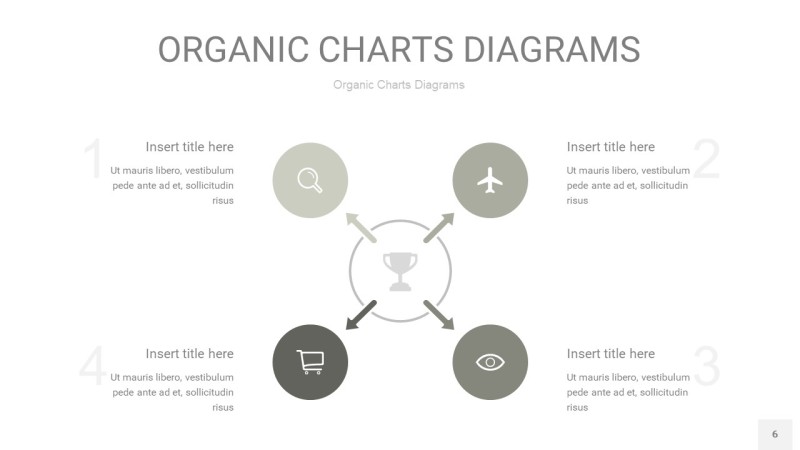灰色循环PPT图表6