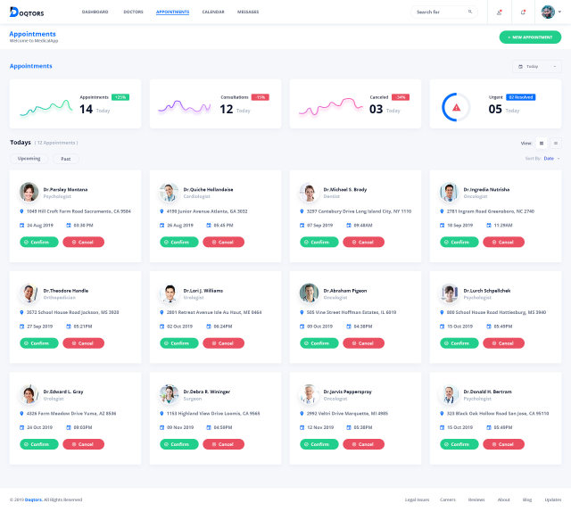 医生医疗医院网站管理后台仪表板用户UI界面工具包PSD模板Doqtors Medical Admin Dahboard UI Kit 医生医疗医院网站管理后台仪表板用户UI界面工具包PSD模板Doqtors Medical Admin Dahboard UI Kit