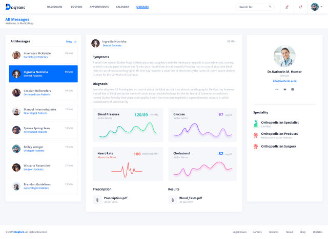 医生医疗医院网站管理后台仪表板用户UI界面工具包PSD模板Doqtors Medical Admin Dahboard UI Kit 医生医疗医院网站管理后台仪表板用户UI界面工具包PSD模板Doqtors Medical Admin Dahboard UI Kit
