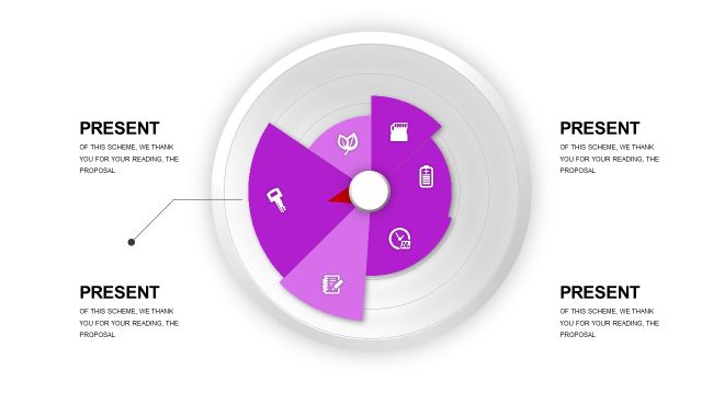 紫色系通用商务PPT图表-10