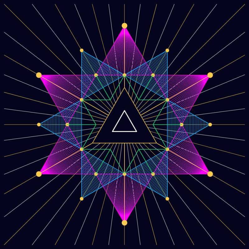 时髦三角神秘的星体三角背景