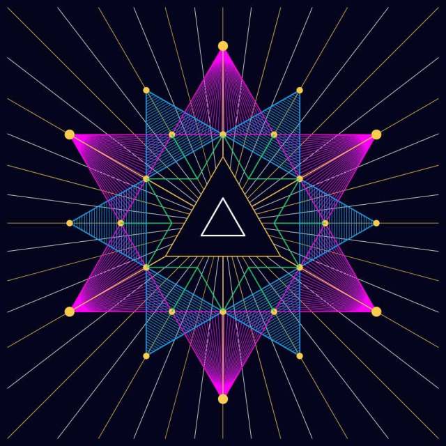 时髦三角神秘的星体三角背景
