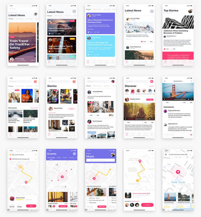 适用于Sketch,XD和Figma的移动UI工具包,Prisma UI工具包 适用于Sketch,XD和Figma的移动UI工具包,Prisma UI工具包