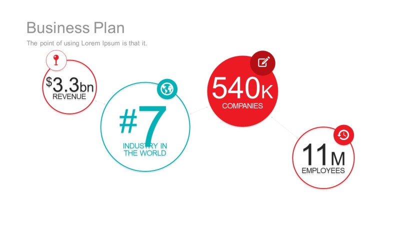 红蓝色PPT信息可视化图表15