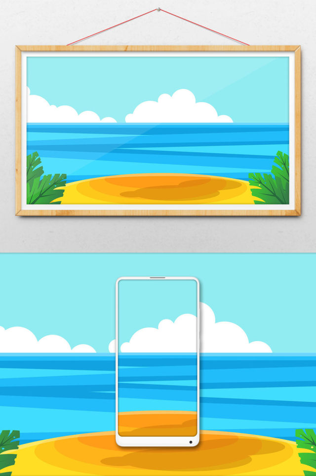 海洋背景素材插画 海洋背景素材插画