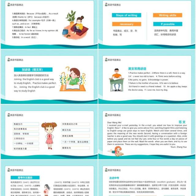 英语书面表达大作文语意合理语法正确动态PPT模板 英语书面表达大作文语意合理语法正确动态PPT模板