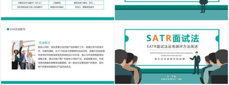 SATR面试法运用测评方法简述动态PPT模板