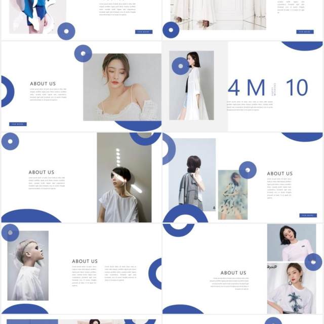 简约设计师作品展示PPT模板MNML - Stylist Powerpoint