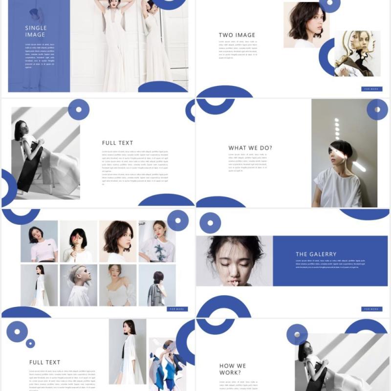 简约设计师作品展示PPT模板MNML - Stylist Powerpoint