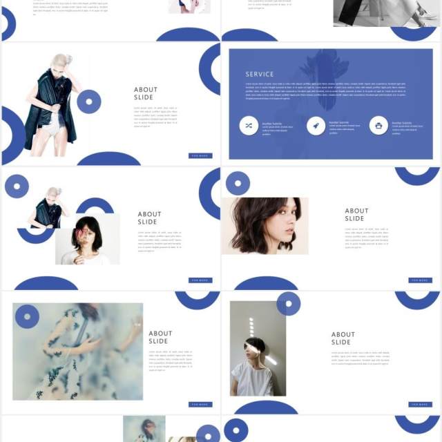 简约设计师作品展示PPT模板MNML - Stylist Powerpoint