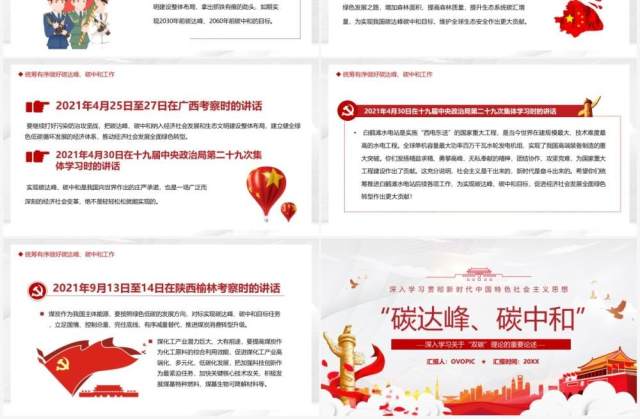 深入学习关于双碳理论的重要论述PPT模板 深入学习关于双碳理论的重要论述PPT模板
