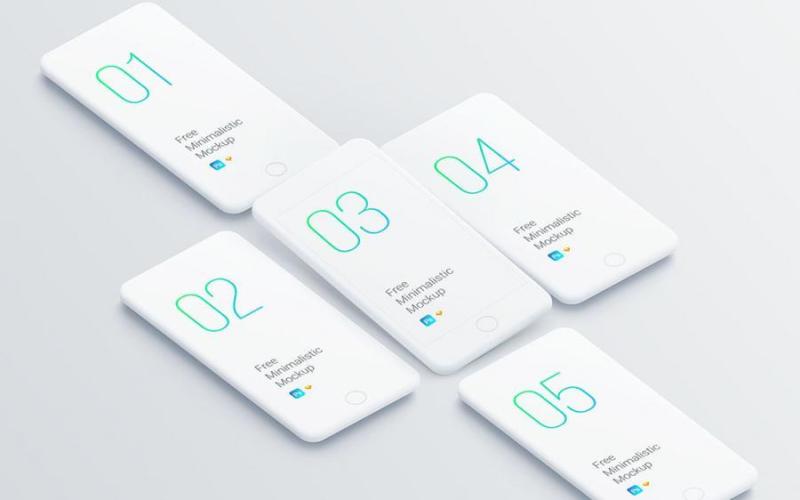 自由简约的手机模型 Free Minimalistic Phone Mockups