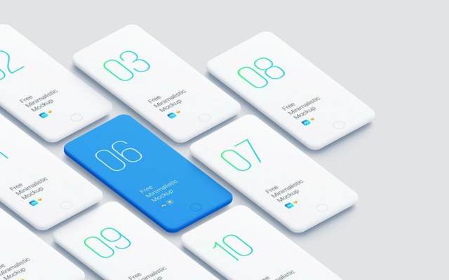 自由简约的手机模型 Free Minimalistic Phone Mockups