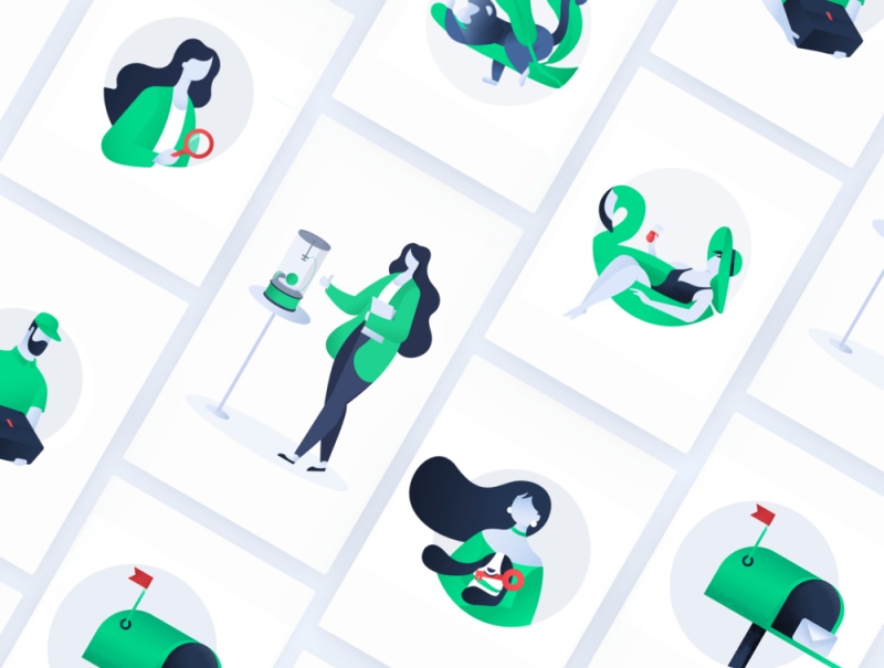 各种产品的通用插图包，7个通用插图