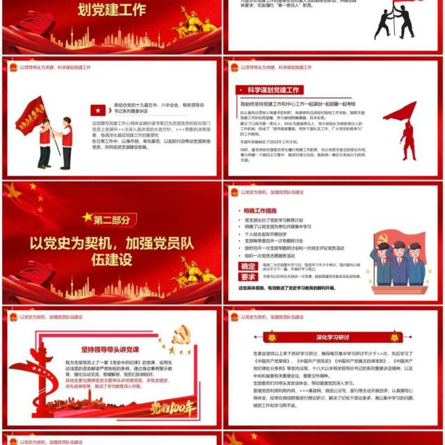 2022党支部书记抓基层党建述职报告PPT模板 2022党支部书记抓基层党建述职报告PPT模板