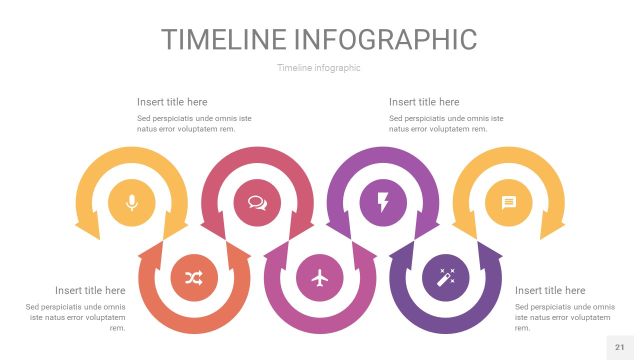 紫黄色时间轴PPT信息图21