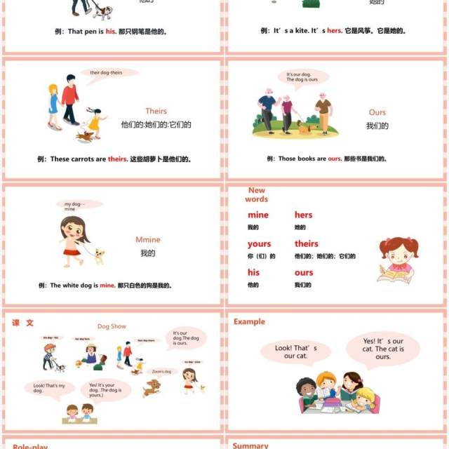 部编版五年级英语下册Whose dog is it第二课时PPT模板