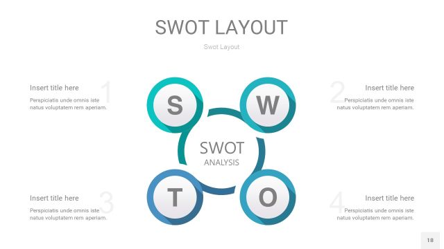 宝石绿SWOT图表PPT18