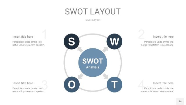 莫兰迪蓝色SWOT图表PPT14