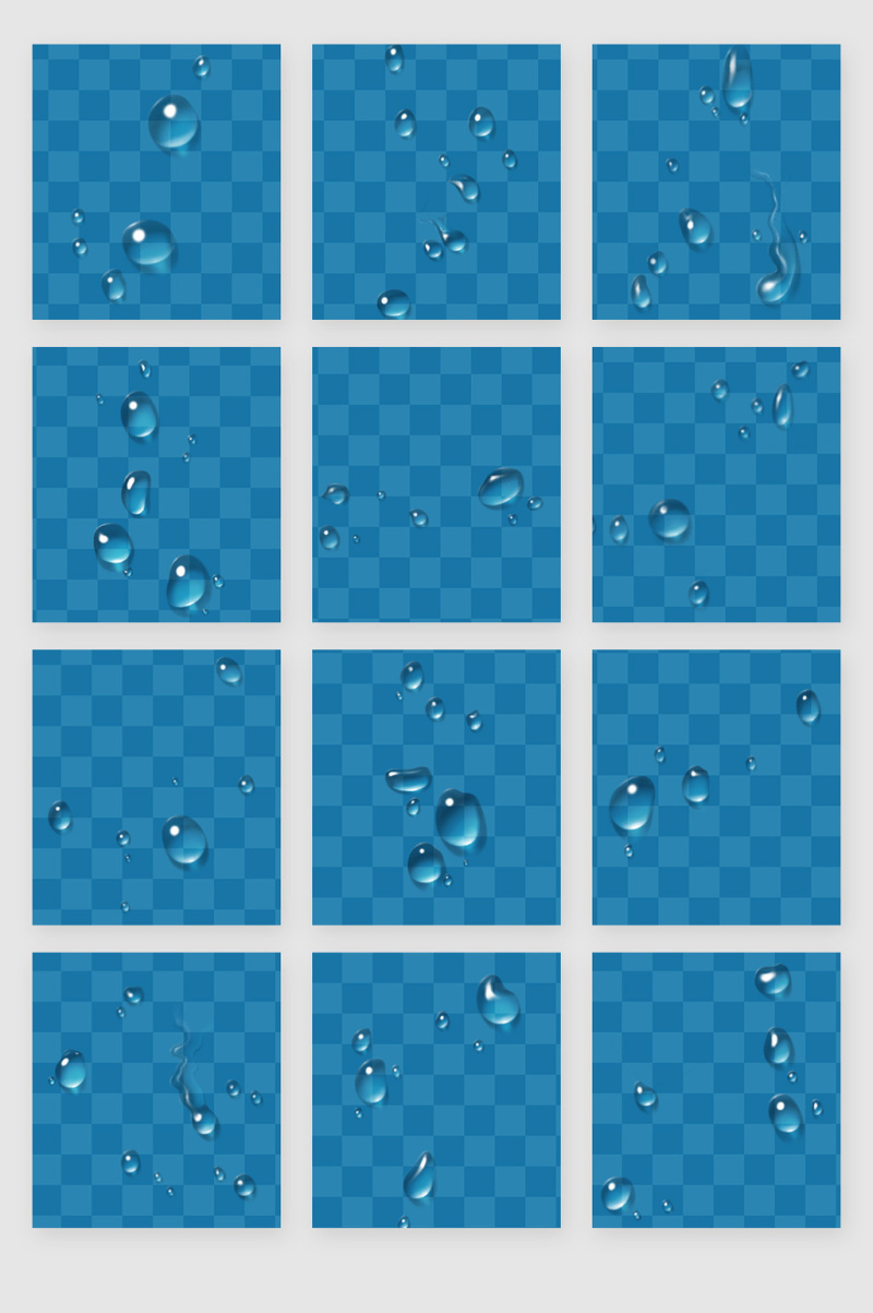 水珠雨水露珠PSD分层素材