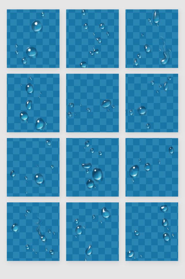水珠雨水露珠PSD分层素材