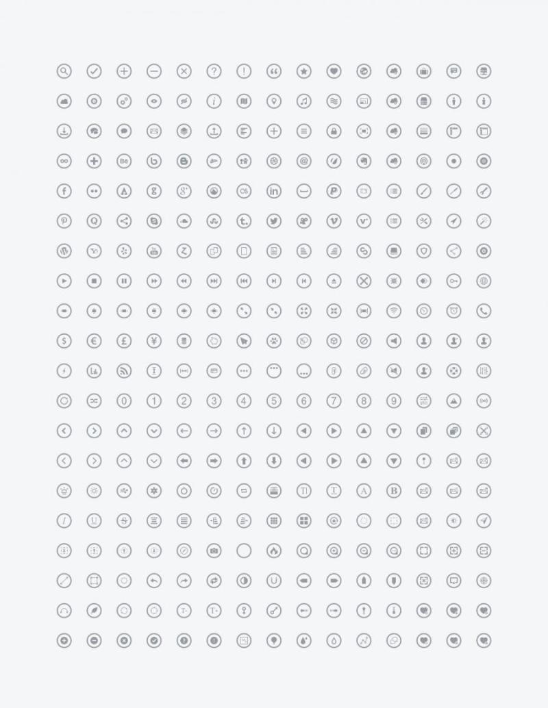 【超级圆满 300枚常用圆形图标一次收入 PSD源文件】