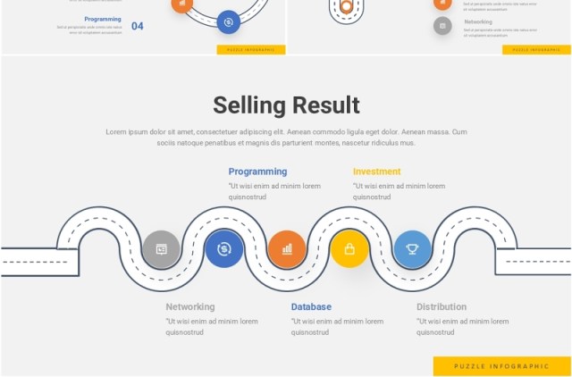 导航旅游路线图PPT信息图Roadmaps Infographic