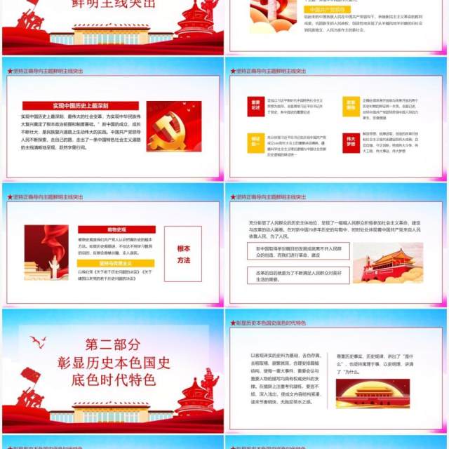 中华人民共和国简史一部气壮山河的国家发展和民族复兴史动态PPT模板 中华人民共和国简史一部气壮山河的国家发展和民族复兴史动态PPT模板