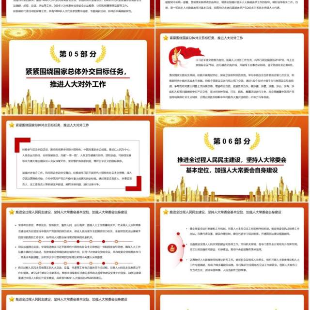 全国人民代表大会常务委员会工作报告PPT模板 全国人民代表大会常务委员会工作报告PPT模板
