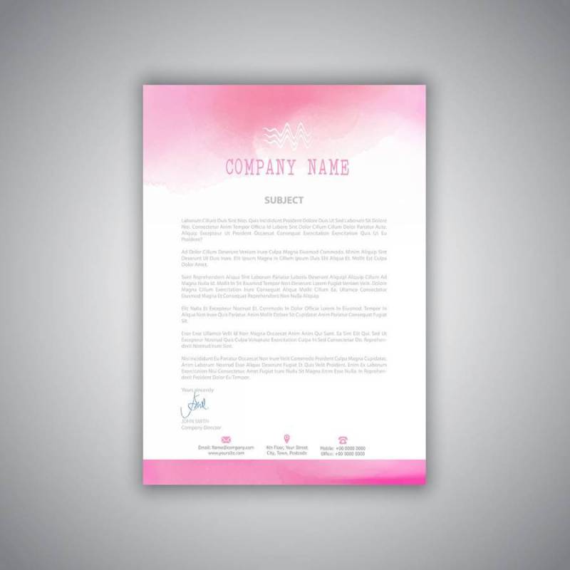 信头与水彩的设计