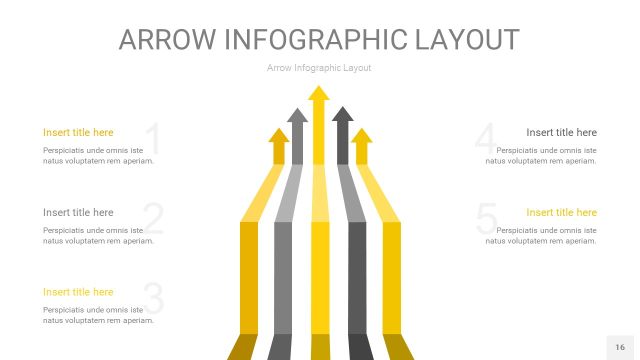 灰黄色箭头PPT信息图表16