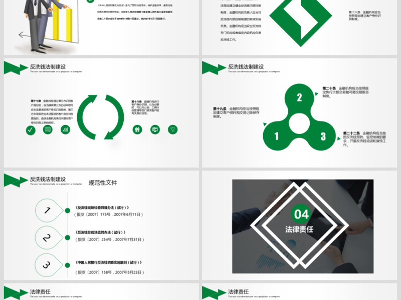 原创银行政府公安反洗钱知识宣传培训PPT模板