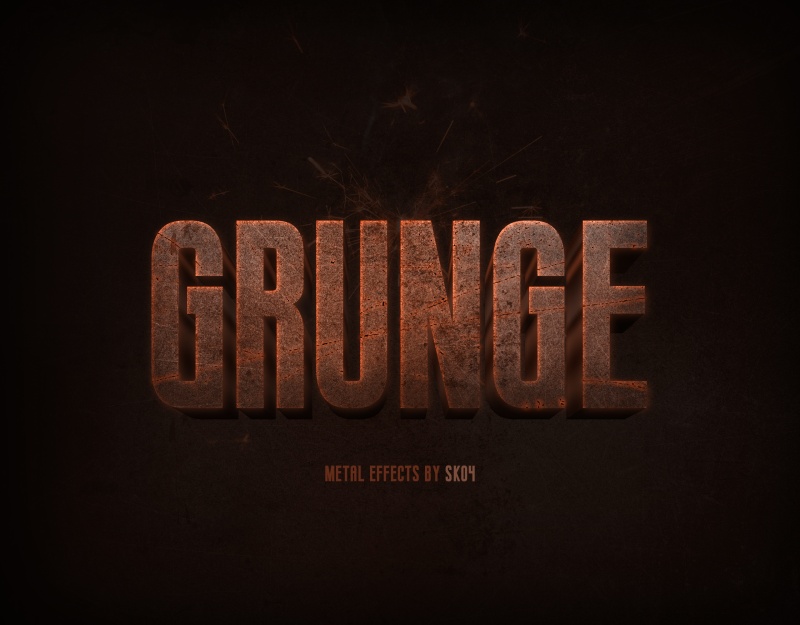 疯狂金属文字效果艺术字体效果样式PSD素材
