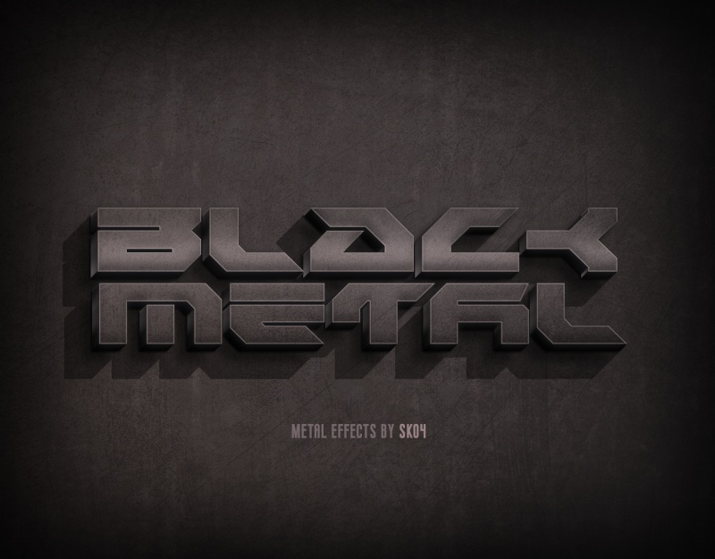 疯狂金属文字效果艺术字体效果样式PSD素材