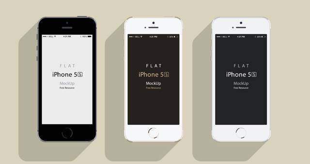 iPhone 5S Psd平面设计模拟