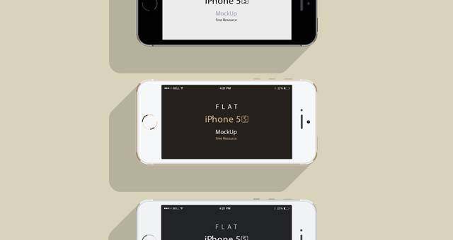 iPhone 5S Psd平面设计模拟