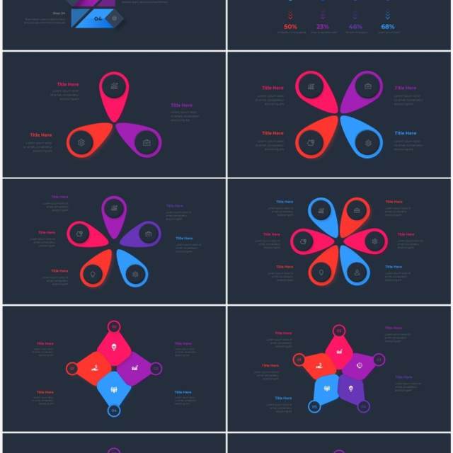 深色背景红色蓝色流程结构图目录摘要并列信息图表PPT素材 Infographic Red Blue 深色背景红色蓝色流程结构图目录摘要并列信息图表PPT素材 Infographic Red Blue