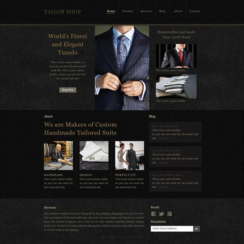 男装外国网站PSD模板