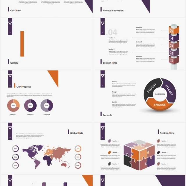 公司业务介绍图文排版设计PPT模板COMPANIZE - Business Powerpoint Template