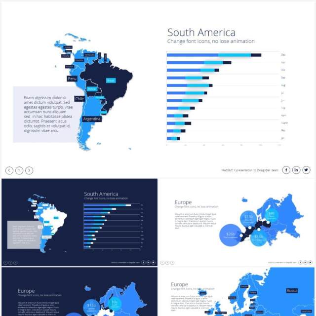 地图信息图表PPT素材maps