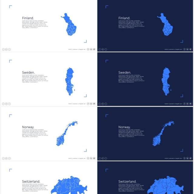 地图信息图表PPT素材maps