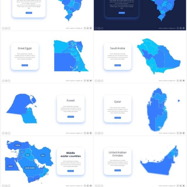 地图信息图表PPT素材maps