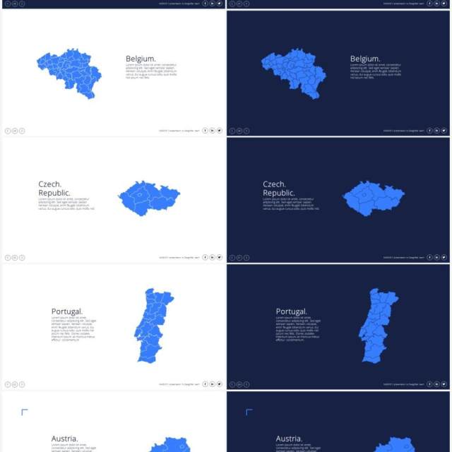 地图信息图表PPT素材maps