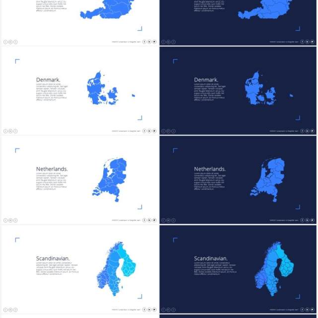 地图信息图表PPT素材maps